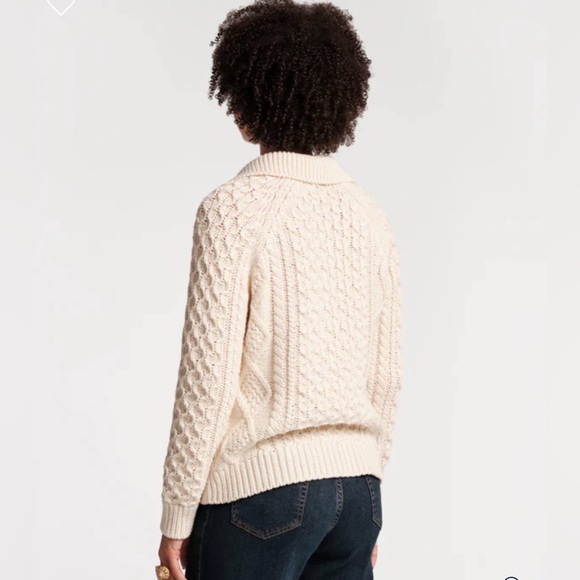 Frances Valentine Fisherman Cableknit Cardigan - Picture 9 of 11